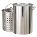 Bayou Classic 1102 102-Qt. Stainless Steel Stockpot with Boil Basket