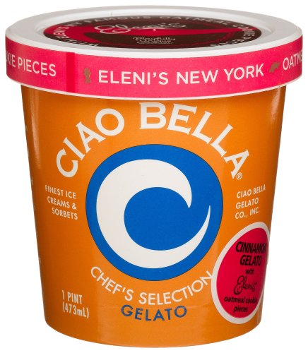 Ciao Bella Cinnamon Oatmeal Gelato, 16-Ounce Cups (Pack of 4) by CIAO BELLA