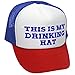 This is My Drinking HAT - Drunk Party Beer - Adult Trucker Cap Hat, RWB