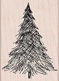 Hero Arts Pen and Ink Christmas Tree Woodblock Stamp