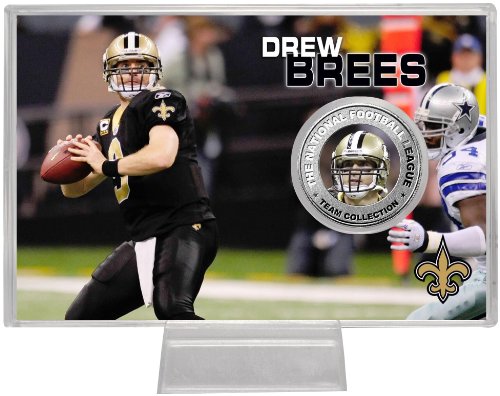 Highland Mint NFL New Orleans Saints Drew Brees Silver Coin Card