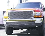 T-Rex | 50574 | 1999 - 2004 | Ford Excursion | Grille Assembly - Aftermarket Chrome Shell - With 1 Piece Flush Mount Billet Installed