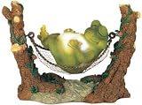 Frog on Hammock Garden Decoration Collectible Figurine Statue Model