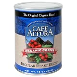 Caf� Altura Organic Coffee, Regular Roast Decaf, Ground,  12-Ounce Can (Pack of 3)