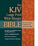 The Holy Bible: King James Version, Burgundy, Bonded Leather, Wide Margin