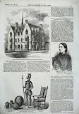 1856 BLACKHEATH ORPHANS SCHOOL NORTHCOTE ARMOUR URNS
