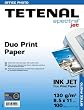 Duo Print, Two Sided Inkjet Paper, 130 gm, Medium Weight, Matte / Matte, 100 sheets, 8.5" x 11"