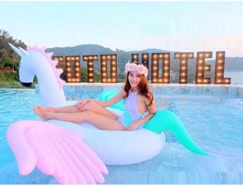 LTJTECH Unicorn Inflatable Swimming Pool Float Toy For Pool Swimming Floating Device (250CM colorful Wing Pegasus)