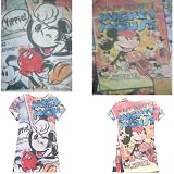 DISNEY MICKEY MOUSE T SHIRT TEE GIRLS Sublimated Art on Front and Back Yippee Mickey's Nightmare