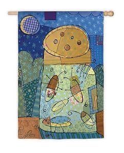 Lightning Bugs Silk Reflections Glow in the Dark Flag