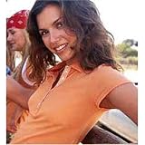 Women's Newport Sheer Pique Polo with Ribbon Trim Top Tee - T-Shirt