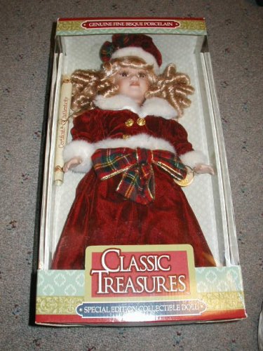 Childrens Toyshop  Toys : Collector Club Choice, Porcelain Doll - Christmas Coat