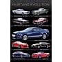 Ford Mustang (Evolution) Art Poster Print - 24" X 36"