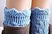 Geoot Women Knitted Jacquard Hollow-out Boot Cuffs Leg Warmers Socks Boot Cover (Style4-White)