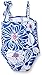 Gymboree Girls' Big Blue Floral One-Shoulder Swimsuit