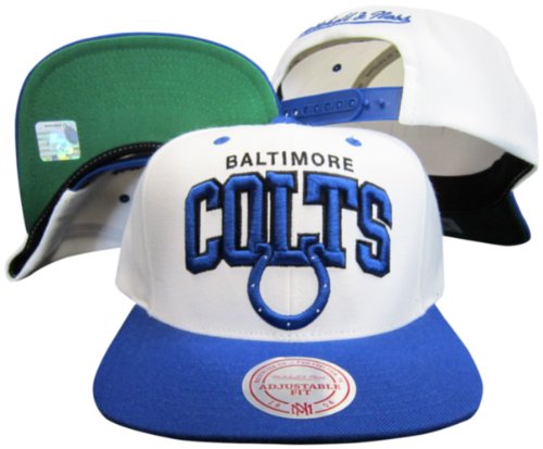 Mitchell & Ness NFL White Arch 2-Tone Snapback - Baltimore Colts