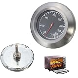 Drillpro　ステンレス鋼　喫煙グリル温度計　60-430℃　BBQ　燻製器　調理ツール　防水 シルバー