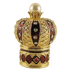 Gold Crown Trinket Box Bejeweled with Swarovski crystals LARGE