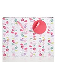 Flowers & Stripes Large Gift Bag