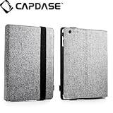 CAPDASE iPad (第3世代) / iPad2 共用 Protective Case FOLIO FELT, Grey / Black 3段階スタンド機能つき ブックタイプ フェルト張り PUレザーケース 「フォリオ・フェルト」（ドックコネクタ ＆イヤホンジャック キャップ つき） グレー/ブラック SLAPIPAD2-P6G1