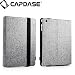 CAPDASE iPad (��3����) / iPad2 ���p Protective Case FOLIO FELT, Grey / Black 3�i�K�X�^���h�@�\�� �u�b�N�^�C�v �t�F���g���� PU���U�[�P�[�X �u�t�H���I�E�t�F���g�v�i�h�b�N�R�l�N�^ ���C���z���W���b�N �L���b�v ���j �O���[/�u���b�N SLAPIPAD2-P6G1