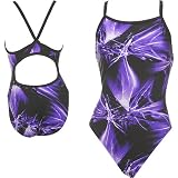 Speedo Women's Race Xtra Life Lycra Sparkler Overall Print Flyback One Piece Swimsuit
