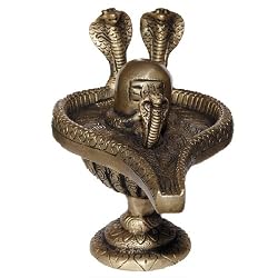 Brass Sculpture Hindu God Shiva Collectible Figurines 5 x 3.25 x 4.75 inches (shivb012)