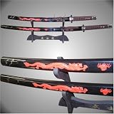 Ornate Daito Dragon Samurai Sword Set With Katana ,Wakizashi And Free Stand