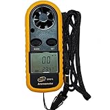 Digital Anemometer Woopower GM816 Wind Speed Meter Air Flow Velocity Thermometer Measuring Device with LCD Backlight for Windsurfing, Sailing, Fishing, Kite Flying and Mountaineering