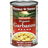 Westbrae Natural Organic Garbanzo Beans, 15 Ounce (Pack of 12)