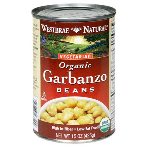 Westbrae Natural Vegetarian Organic Garbanzo Beans, 15-Ounce Cans (Pack of 12) by Westbrae