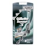 Gillette Sensor3 Smooth Shave Disposable Razor 8 Count