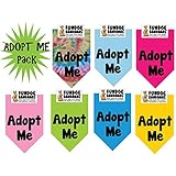 7 PACK BANDANAS - Adopt Me Pack, One Size Fits Most for Medium to Large Dogs