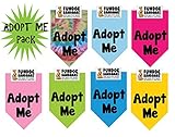 7 PACK BANDANAS - Adopt Me Pack, One Size Fits Most for Medium to Large Dogs
