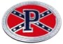 Confederate Flag Monogram Initial Letter P Belt Buckle SALE