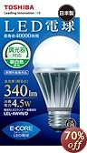 TOSHIBA E-CORE(イー・コア) LED電球(調光器対応・密閉器具対応・E26口金・一般電球形・白熱電球40W相当・340ルーメン・昼白色相当) LEL-AW4N/D