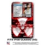iPod Classic Skin - Radioactive Red on Black WraptorSkinz TM Kit by TuneTattooz TM