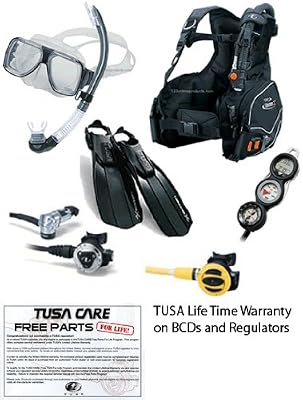 Tusa Economy Dive Essentials Scuba Gear Package With Dive Computer sourcing is TUSA