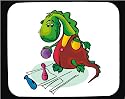 Decorated Mouse Pad with dinosaur, sport, ball, bowling, dragon, pin