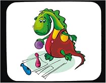 Decorated Mouse Pad with dinosaur, sport, ball, bowling, dragon, pin