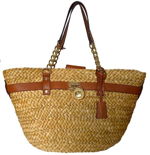 Michael Kors Large Hamilton Straw Tote