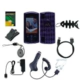 9 items Accessories Bundle For Sony Walkman NWZ S540, NWZ- S544 , NWZ-S545 Series: includes (Pink TPU Rubber Skin Case Cover + Car Charger + Wall/ Travel Charger + Straight usb data Cable + White Mp3 Earphone + Black Belt Clip + Screen Protector + Lanyard + Fishbone Keychain)