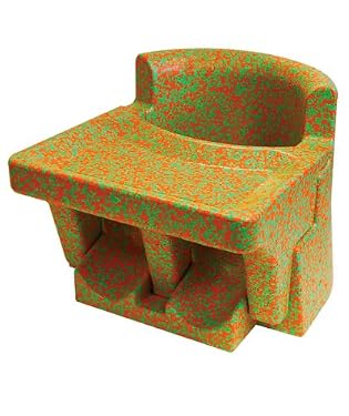Cushi Tush Baby Seat with Tray - Orange Green Mix