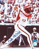 Bake Mcbride Philadelphia Phillies Autographed 8x10 Photograph with 1974 NL ROY Inscription
