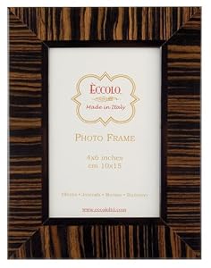 Italian Wooden Picture Frame, Zebra, Wenge
