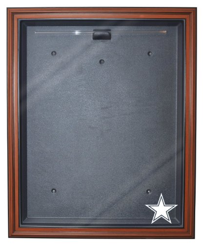 NFL Dallas Cowboys Cabinet Style Jersey Display, Brown