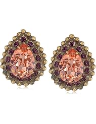 Sorrelli "Sundance" Crystal Encrusted Gold-Tone Post Teardrop Earrings