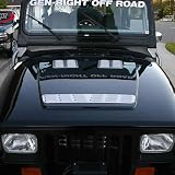 Gen-Right LVR-1002 Silver 3 Piece Hood Louver Set For 1984-06 Jeep Cherokee & Wrangler