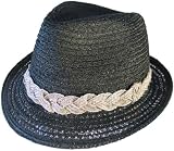 Maui Waui Woven Straw Fedora Hemp Braid Hat Band Summer Lightweight Golf Beach Surf Limited Edition Christy's