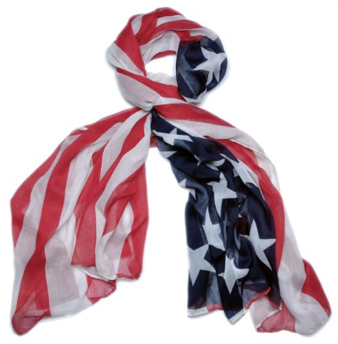 styleBREAKER Schal / Tuch im USA Flaggen Design 01014023 (Schal)